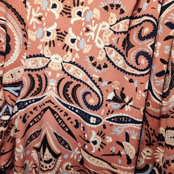 Liz Claiborne Career XXL Cap Sleeve Dusty Rose Paisley - Picture 4 of 7